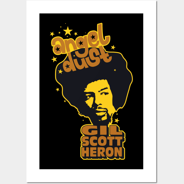 Gil Scott-Heron 'Angel Dust' Logo for Shirts & Apparel | Tribute to the Legendary Artis Wall Art by Boogosh